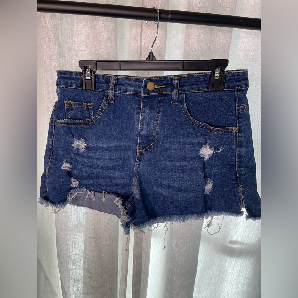 Denim Cut Off Distressed Jean Shorts